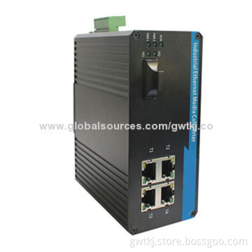 Industrial Ethernet Media Converter, IP40 Protection and Complies with EMC Industrial Standard